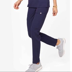 Figs Straight Leg Scrub Pants in Navy Blue